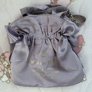 더블 리본 2Way 토트백 Maison de FLEUR 보라색 라벤더