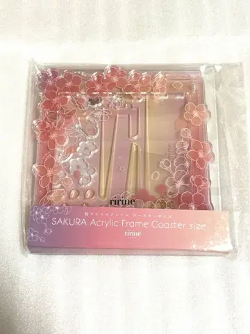 후쿠야 FUKUYA 벚꽃 아크릴 프레임 코스터 벚꽃색 핑크