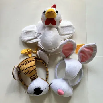 동물 머리띠 세트 ( 호랑이 토끼 닭 ) 호랑이 토끼 닭