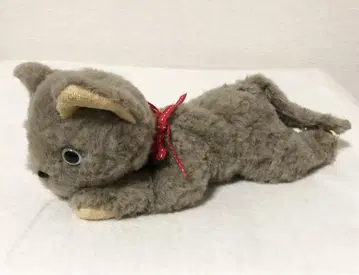 Dousin 고양이 봉제 인형 일본제 그레이 계열 레트로