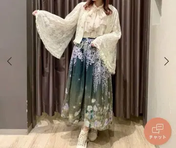 엑시즈팜 체인 장식 전체 레이스 볼레로