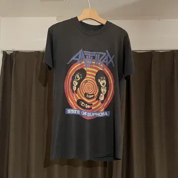 빈티지 ANTHRAX STATE OF EUPHRIA 티셔츠 NOTMAN
