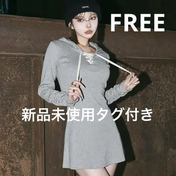 Darich 다리치 레이스업 컷 미니 원피스