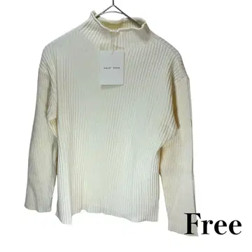 헤일리 페스카 터틀넥 니트 스웨터 아이보리 FREE