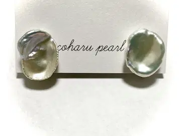 진주 꽃잎 페탈 담수 진주 귀걸이 B