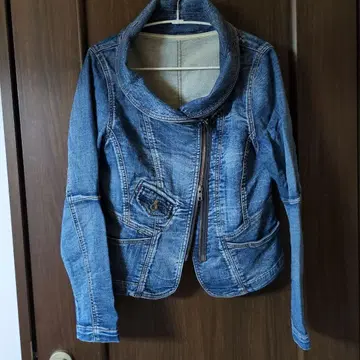 큐브큐브 데님 자켓 숄카라