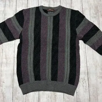 새상품급 린드버그 니트 L 스웨터 그레이 스트라이프 올 패턴 캐주얼