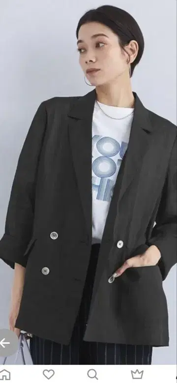 새상품급 그린 라벨 릴랙싱 시어 라미 셔츠 자켓