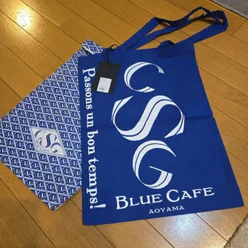 캘런솔로지 아오야마 한정판 에코백 CSG BLUE CAFE