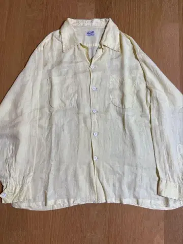 1950s 빈티지 셔츠 린넨
