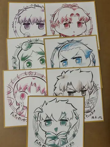 fate zero 제로 카페 바닥 아소비 색지 코스터