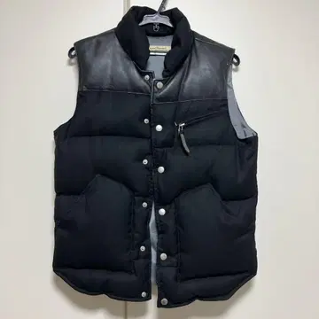 JOURNAL STANDARD 다운 가죽 베스트 블랙