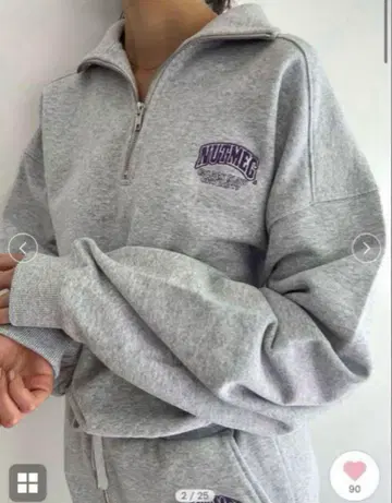 SNIDEL NUTMEG 하프 지퍼 트레이닝복