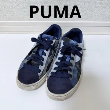 Puma 푸마 네이비 그레이 스웨이드 스니커즈 23.5cm 오샤레