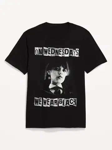 웬즈데이 Wednesday T셔츠 We Wear Black 남성용 M