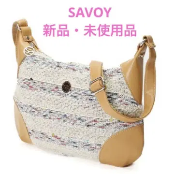 새상품 SAVOY 트위드 숄더백 베이지 가을/겨울 여성용