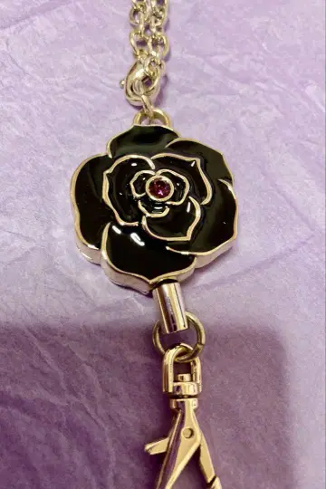 미사용 새상품 ANNA SUI 검은 장미 백 낚시릴 참