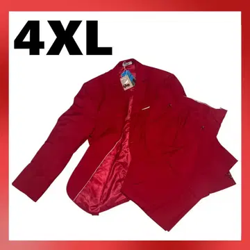 미사용 새상품 수트 상하의 세트 4XL 빨간색 레드 의상 할로윈 코스프레