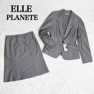 [미사용 새상품] ELLEPLANETE 셋업 스커트 수트 그레이