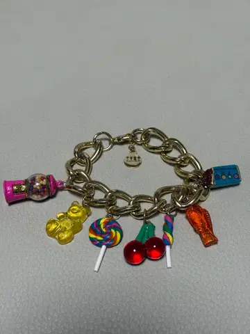 딜런스 캔디바 멀티 캔디 골드 참 목걸이