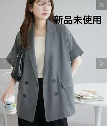 DISCOAT 미사용 새상품 린넨 라이크 반팔 셔츠 자켓