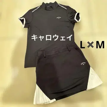 캘러웨이 여성 의류 모크넥 L 사이즈 스커트 M 사이즈 2종 세트