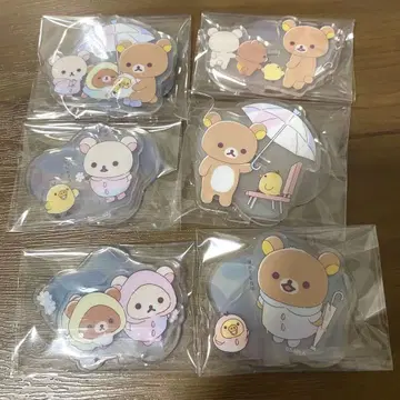 미사용 비 온 뒤 맑음 리락쿠마 아크릴 스탠드 코리락쿠마 전 6종류