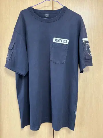 AVIREX 아비렉스 패티그 T셔츠 네이비 2XL