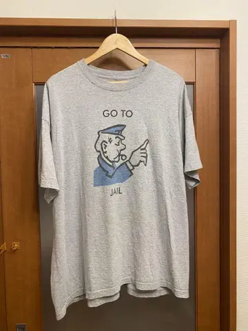 GO TO JAIL 프린트T셔츠 그레이 호리에몬