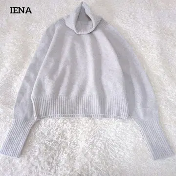 택 포함 새상품 IENA 23aw 돌먼 하이넥 풀오버 그레이
