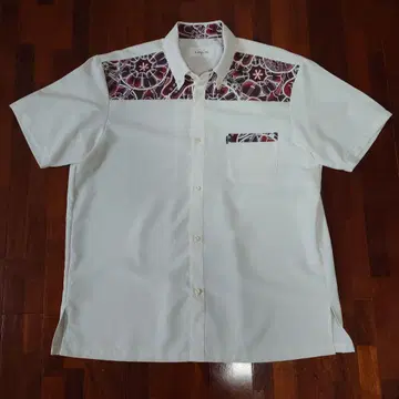 카리유시 의류 MAJUN XXL 화이트 x 빨간색