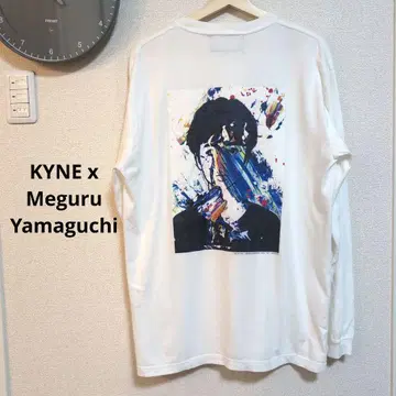 KYNE x 메구루 야마구치 롱T 화이트