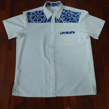 카리유시 의류 MAJUN XXL 화이트 x 파랑