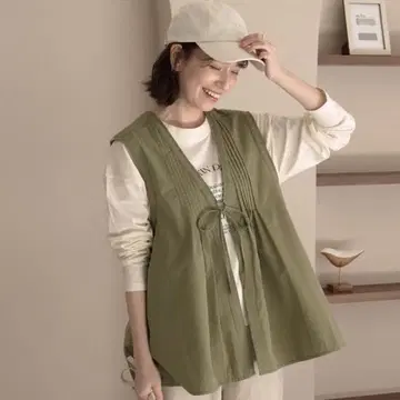 studio CLIP 프론트 리본 플레어 베스트