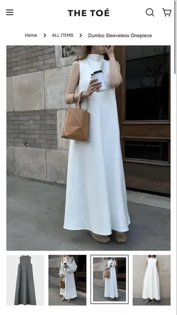 THE TOE Dumbo Sleeveless Onepiece 화이트 S