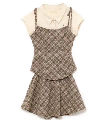 andmary Dafne check set up Beige