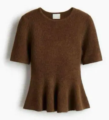 [ 완판템 ] H&M 페플럼 니트 RIB-KNIT PEPLUM TOP S