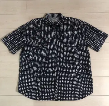 텐더 로인 SLUB SHT D S/S 화이트 도트 반팔 셔츠 L 사이즈