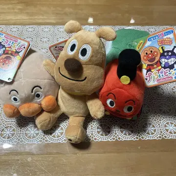 호빵맨 쁘띠 빈즈 봉제 인형 3체 세트