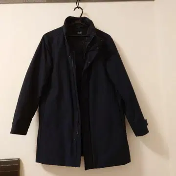 유니클로 하이브리드 다운 코트 S 네이비