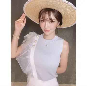 eimy istoire 튤 콤비 니트탑