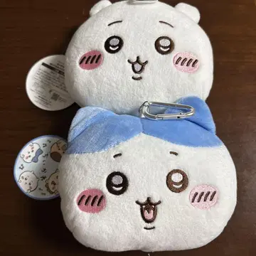 치이카와 봉제 인형 패스케이스 파우치 2개 세트 하치와레