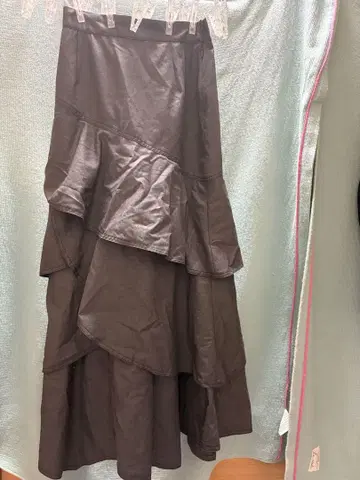 플레어 스커트 레이어드 그레이