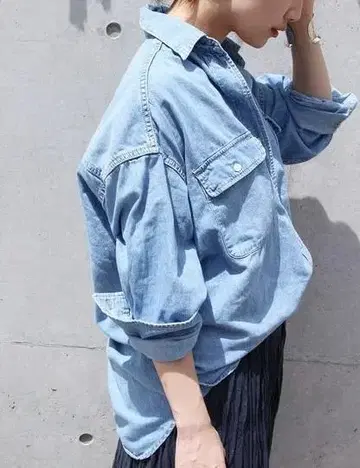 Deuxieme Classe 와이드 데님 셔츠