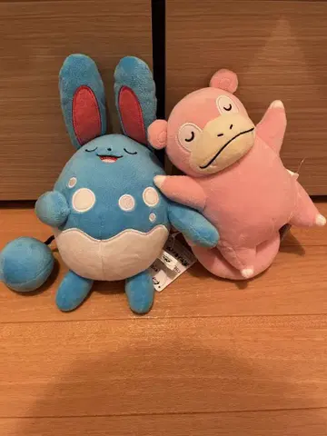 포켓몬 편안한 타임 봉제 인형 마릴리 왕구리 2체 세트