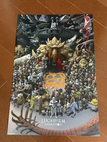 스타 워즈 루카스필름 20주년 기념 애니메이션 포스터