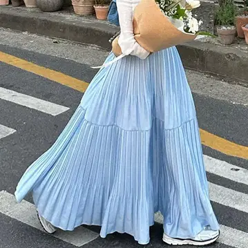 여성용 스커트 캉캉 스커트 티어드 맥시 길이 맥시 스커트