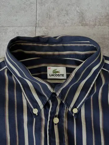 90s LACOSTE 스트라이프 셔츠
