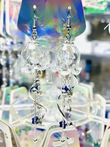 꽃봉오리 해파리 귀걸이
