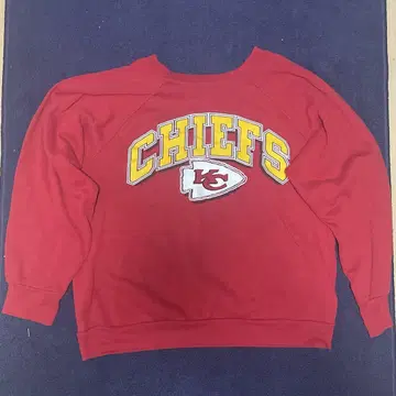 NFL KANSAS CITY CHIEFS 로고 맨투맨 트레이닝복 빨간색